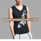 Wholesale 100%Cotton Blank Tank Top Men Custom Logo Printing Plain V Neck T Shirts