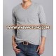 Men 95 cotton 5 spandex deep v neck long sleeve t shirts